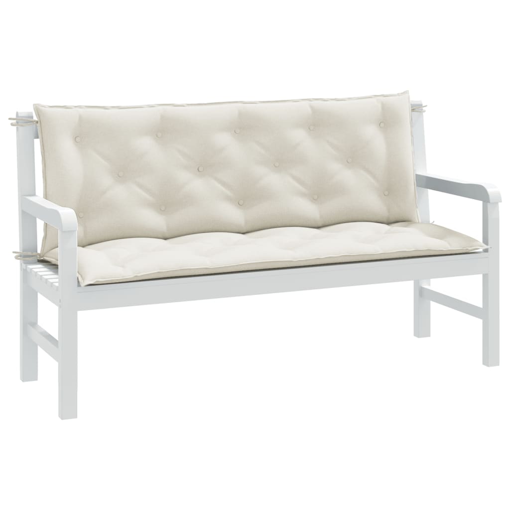 vidaXL Garden Bench Cushions Seat Pad Outdoor Patio Furniture 2 Pcs Fabric-12