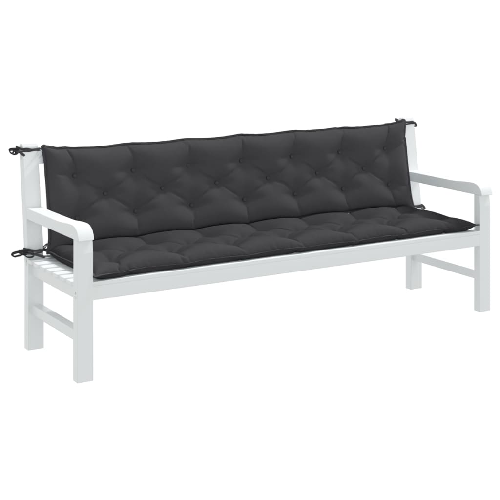 vidaXL Garden Bench Cushions Seat Pad Outdoor Patio Furniture 2 Pcs Fabric-6