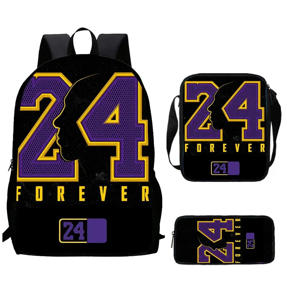 Mochila C-CR7 Child Backpack With Shoulder Bags Pencil Bags School Bags ,Cartoon Football Star School Bags Set for Boys Girls