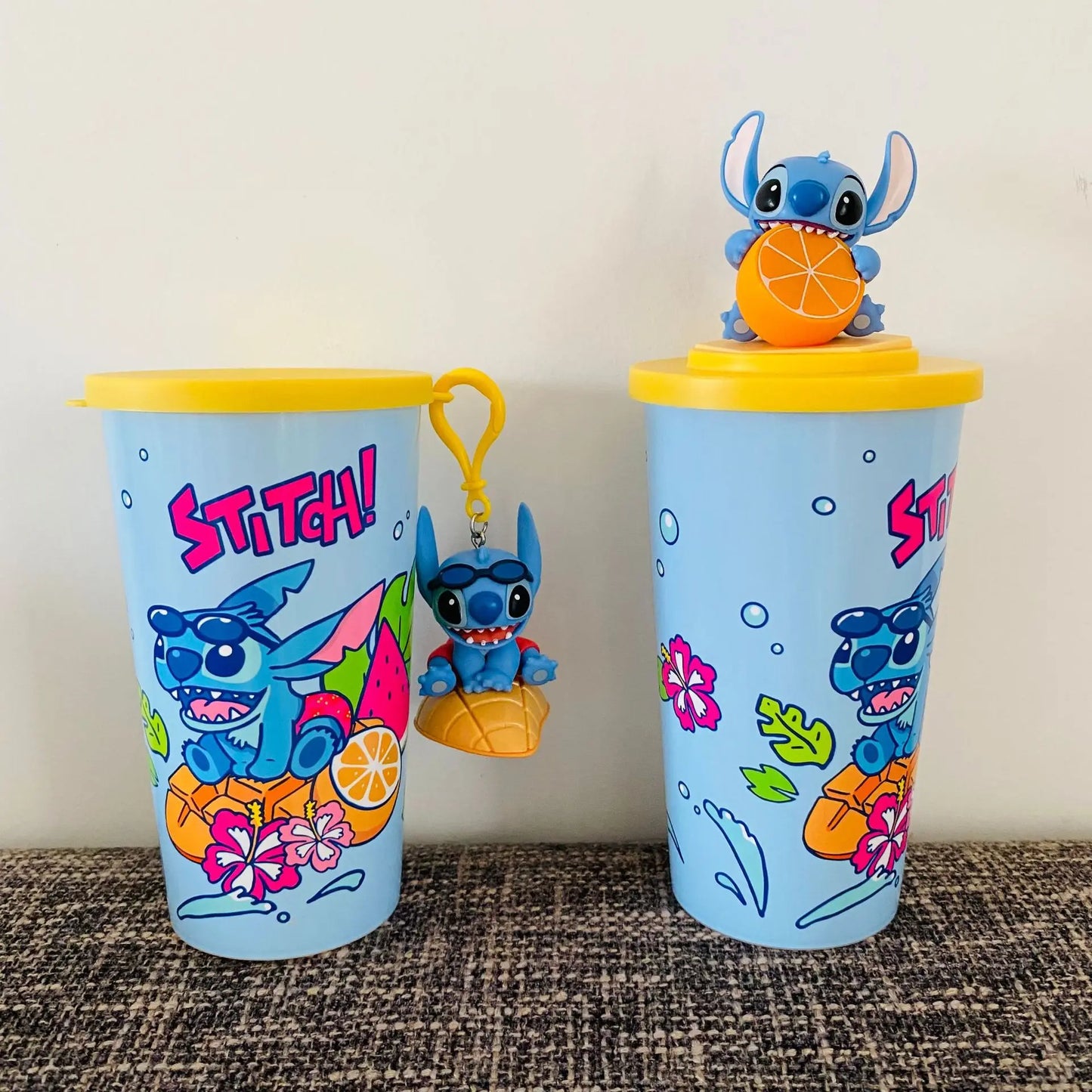 Lilo & Stitch Movie Stitch Cup Tumbler Popcorn Bucket Exclusive Cinema Collectible Decoration Model Christmas Fans Toys Gifts