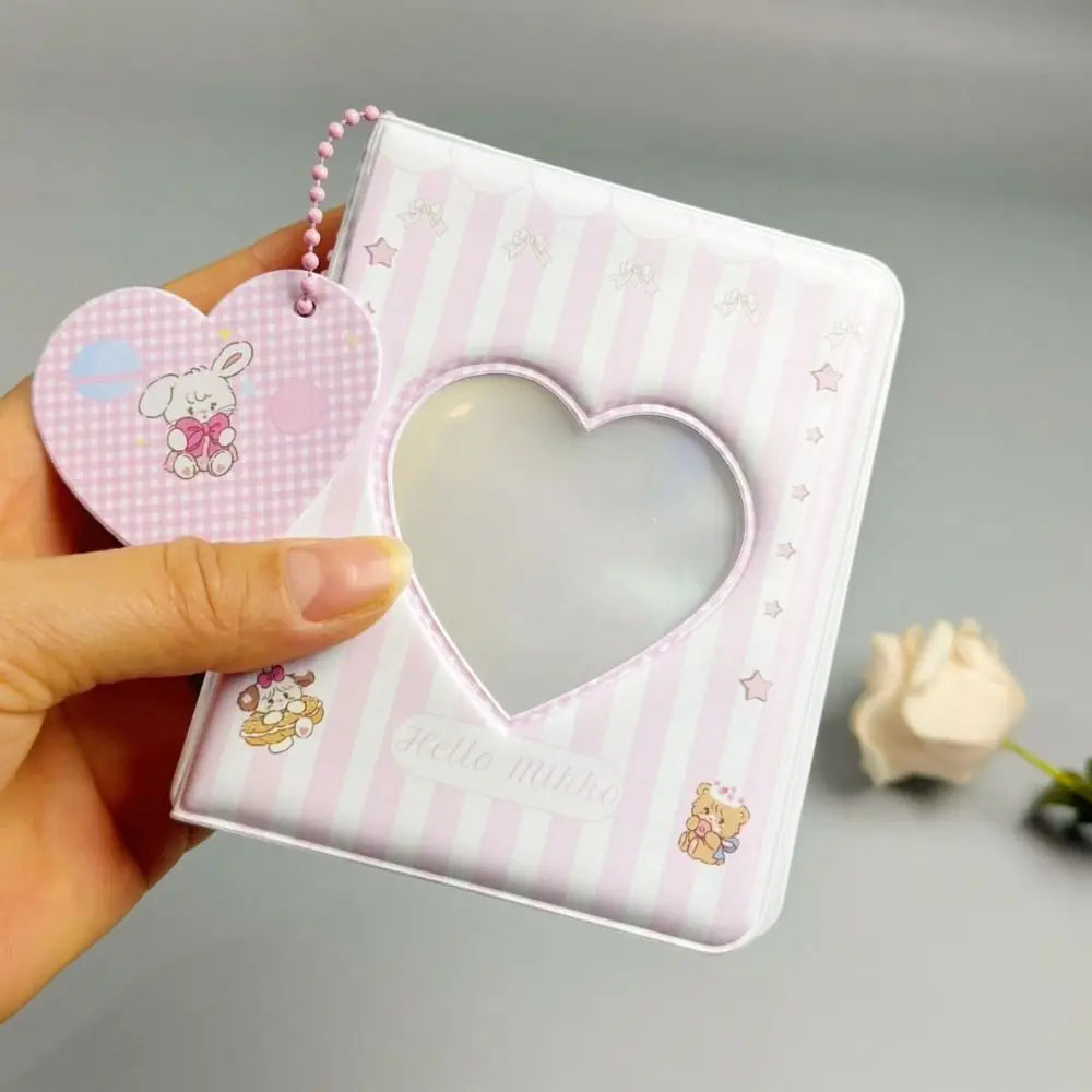 PP Sleeves Bag Hollow Heart Album Storage Album Card Organizer 3 inch Photo Album 3 inch Kawaii Photo Storage Book Kids