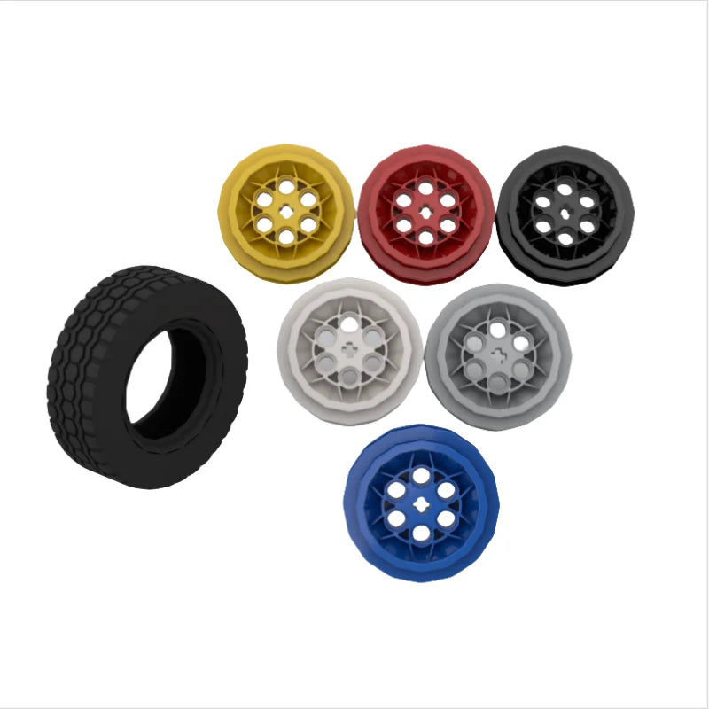 4PCS MOC technology building block brick 86652+32019 truck wheel hub 62.4 * 20mm off-road vehicle DIY toy EV3 education
