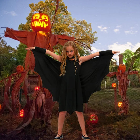 634C Children Cosplay Halloween Bat Cloaks Bat Cape Kids Costume Halloween Cape