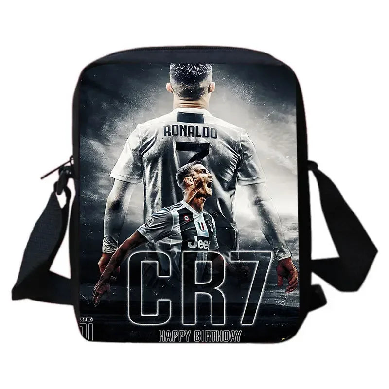 Mochila C-CR7 Child Backpack With Shoulder Bags Pencil Bags School Bags ,Cartoon Football Star School Bags Set for Boys Girls