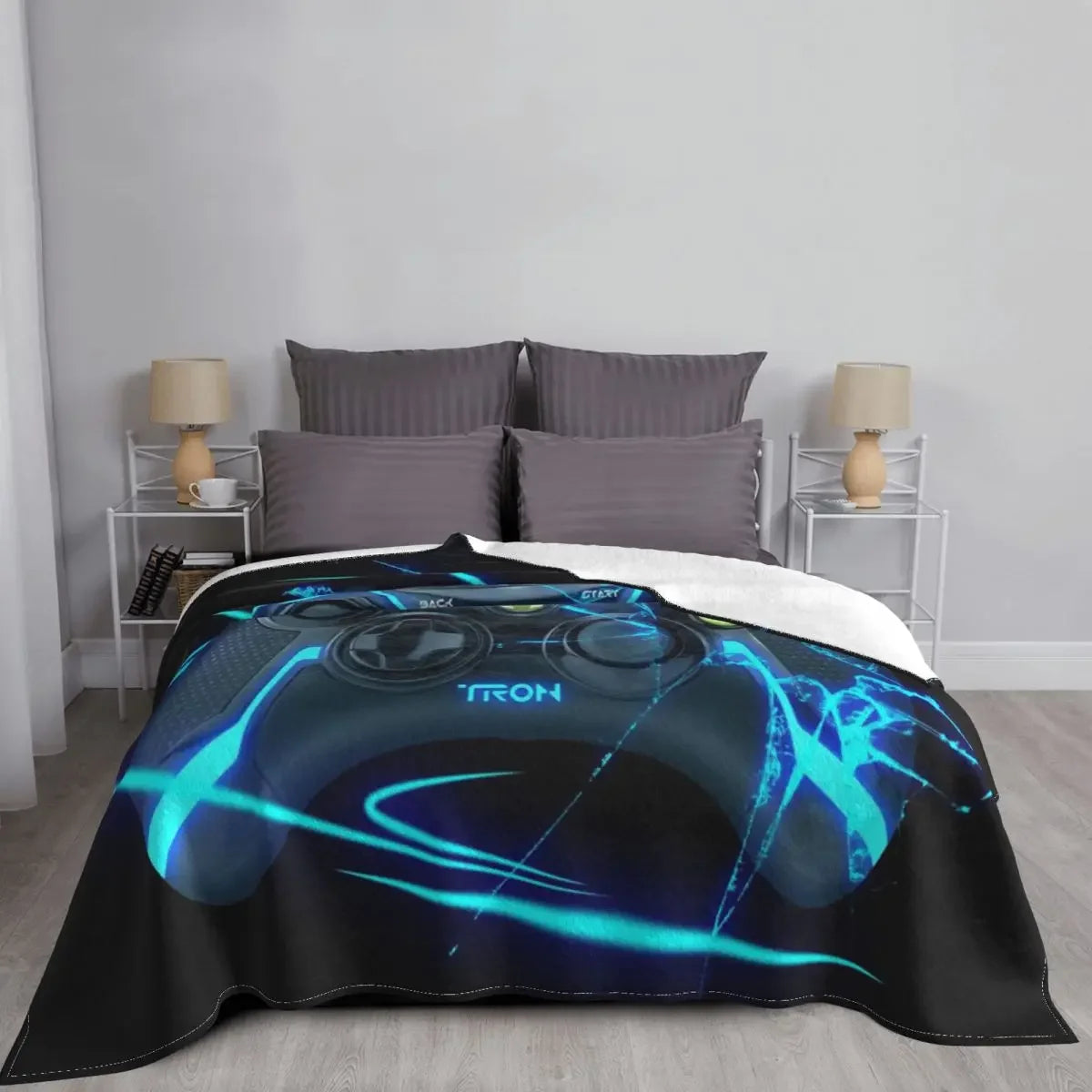 3D Print Gamepad Baby Blanket Sofa Cover Velvet Summer Video Games Gift Kid Portable Ultra-Soft Throw for Bed Car Bedspreads