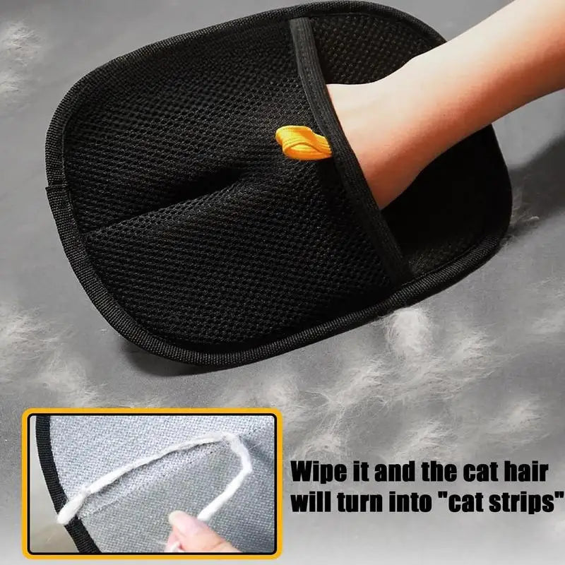 Grooming Gloves for Dogs Pet Hair Remover Gloves for Washing Double-Sided Static Removal Mitten for Pet Hair Reusable Gloves