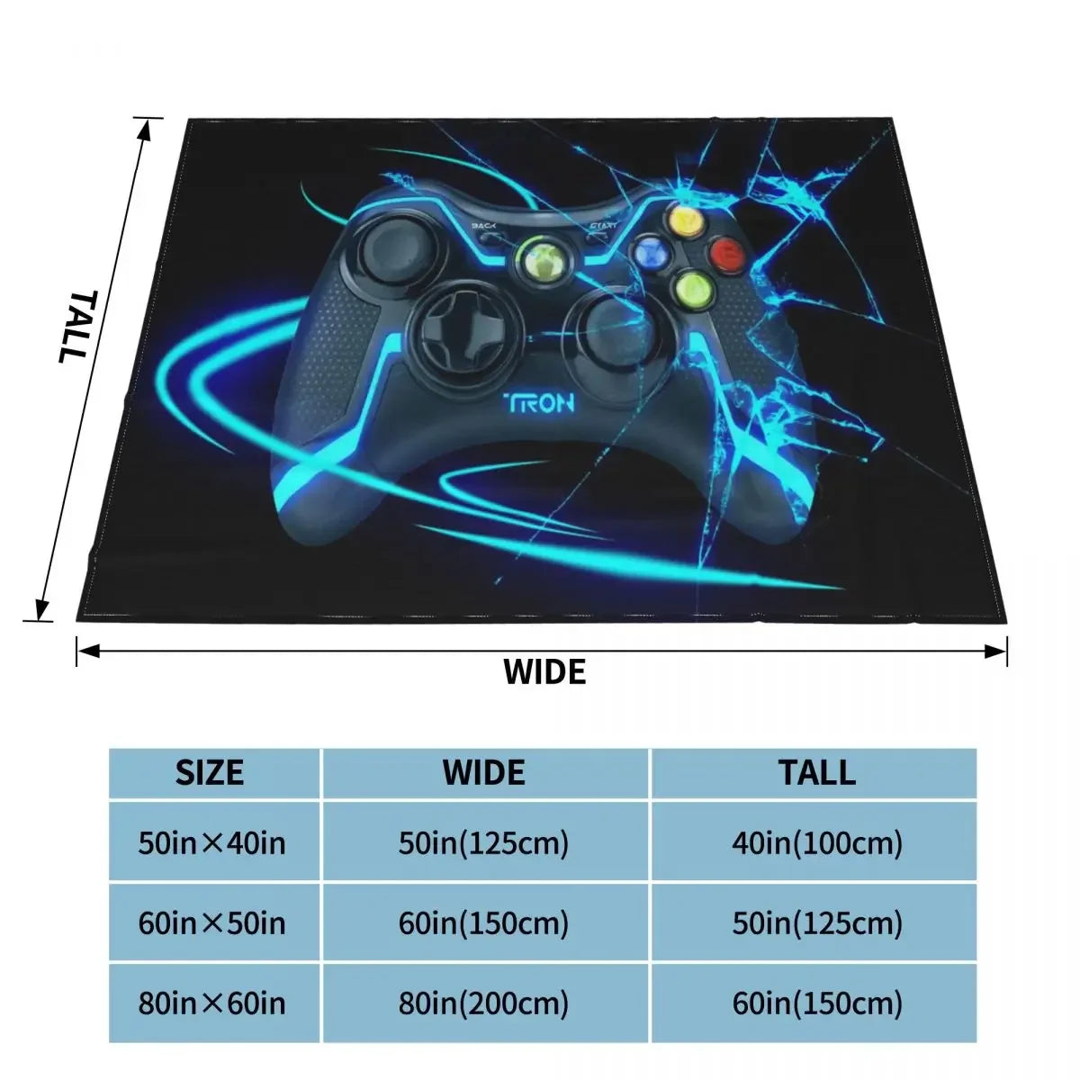 3D Print Gamepad Baby Blanket Sofa Cover Velvet Summer Video Games Gift Kid Portable Ultra-Soft Throw for Bed Car Bedspreads