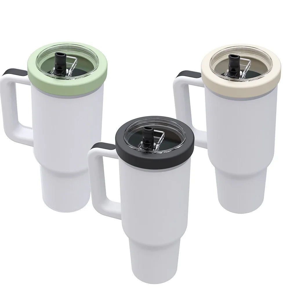 30oz Tumbler Flip Straw Lid Leakproof Concealed Straw Cup Replacement Cover Dust-proof Splash Resistant Cup Topper Lid Gym