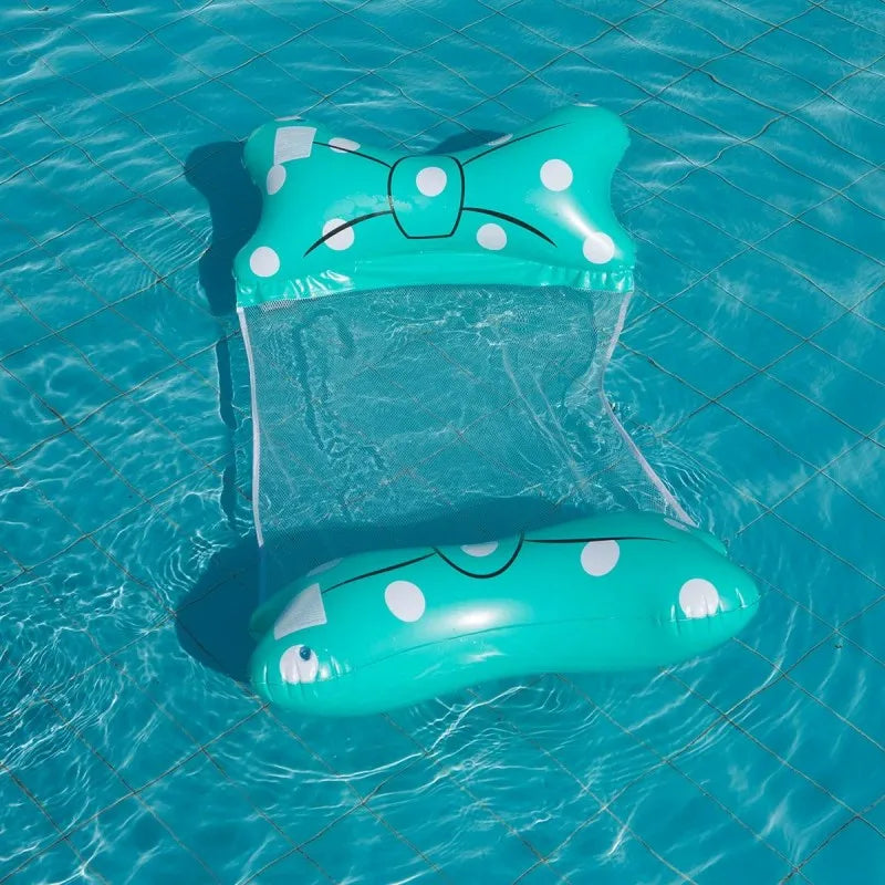 Water Hammock Recliner Inflatable Floating Mattress Swimming Ring Pool Party Toy Lounge Bed For Swimming