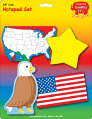 SHAPES ETC. Large Notepad Set - Patriotic-0