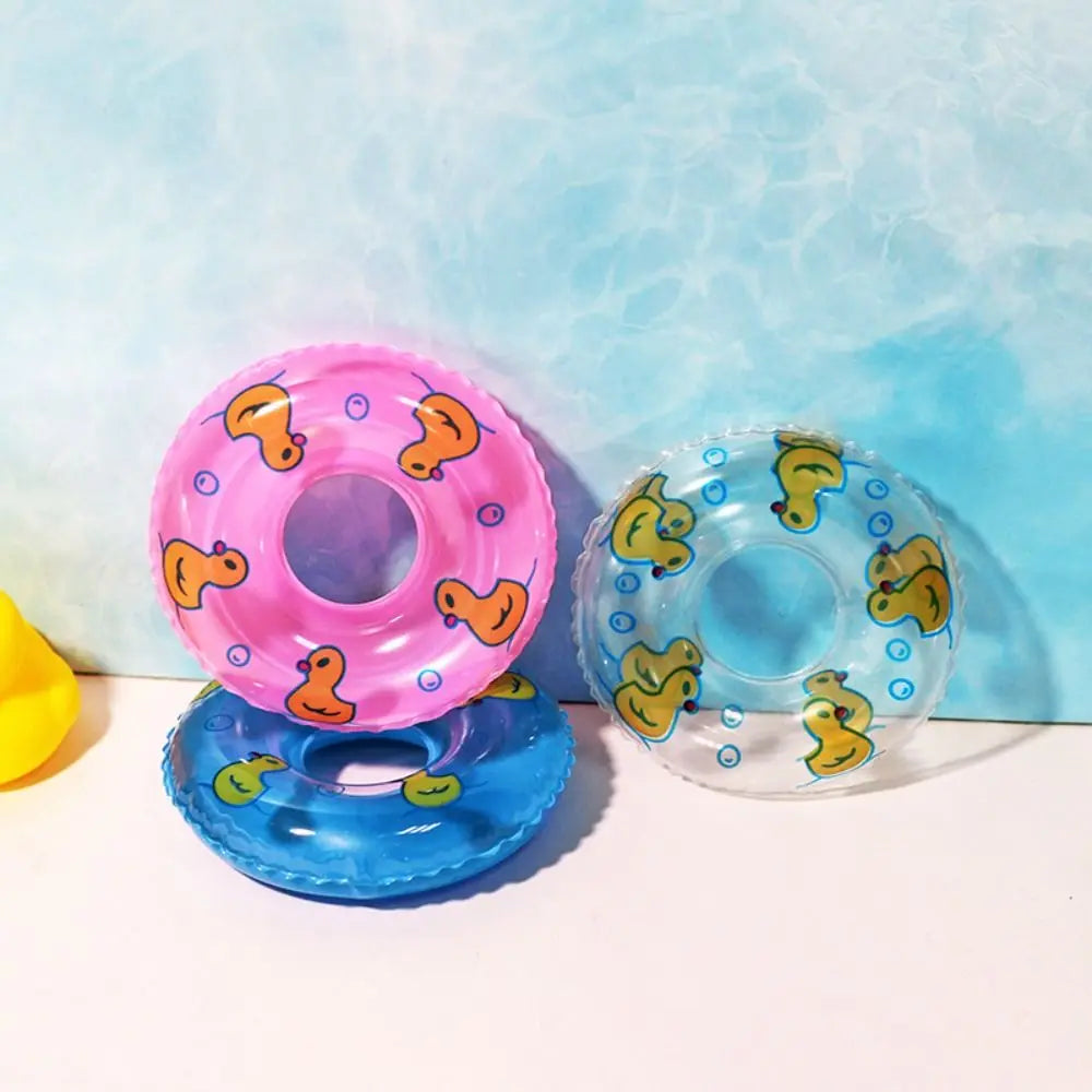 PVC Dollhouse Miniature Swimming Ring Dolls Accessories Inflatable Mini Rings Swimming Toy Handmade DIY