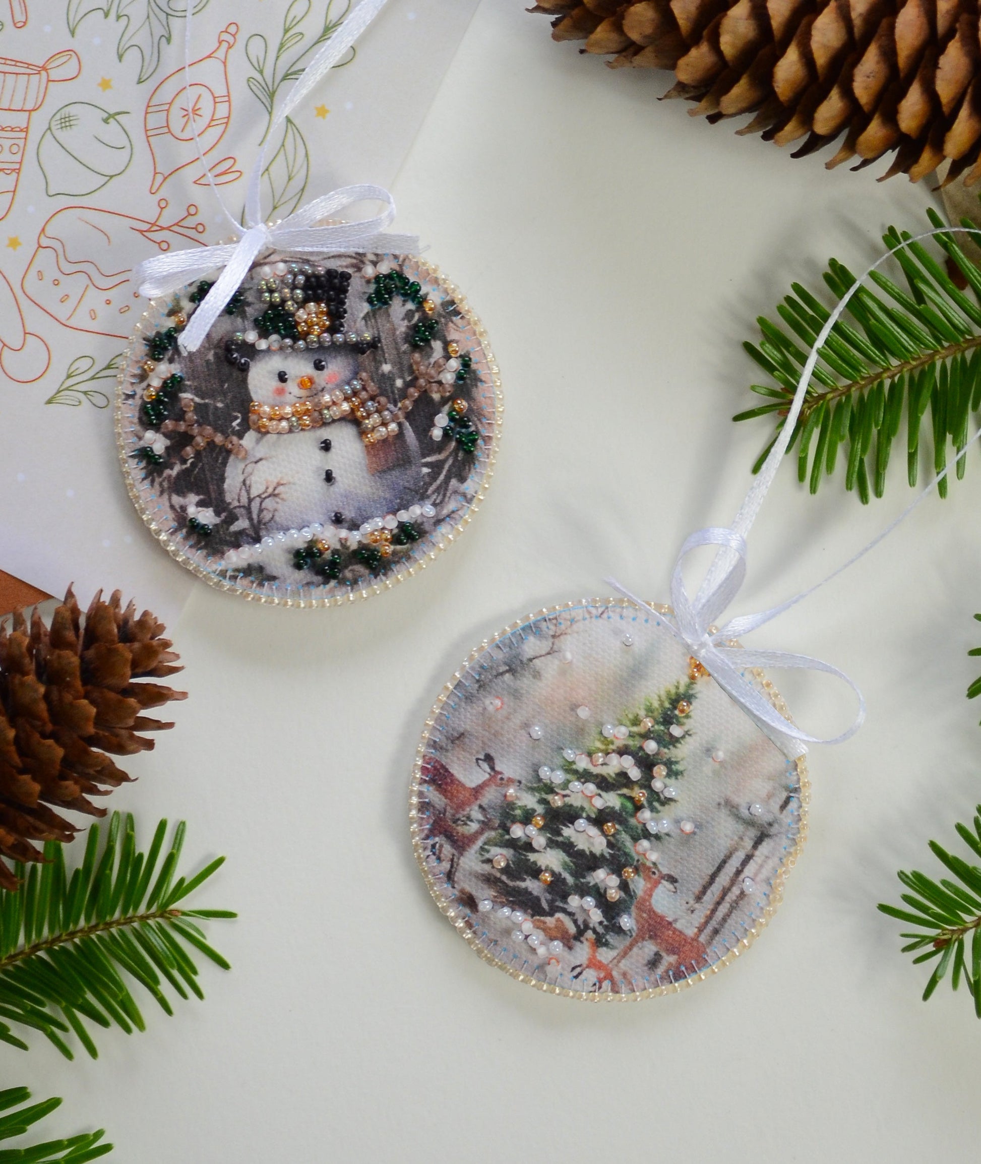 Bead Embroidery Kit Decoration - Winter guest ABT-031-0