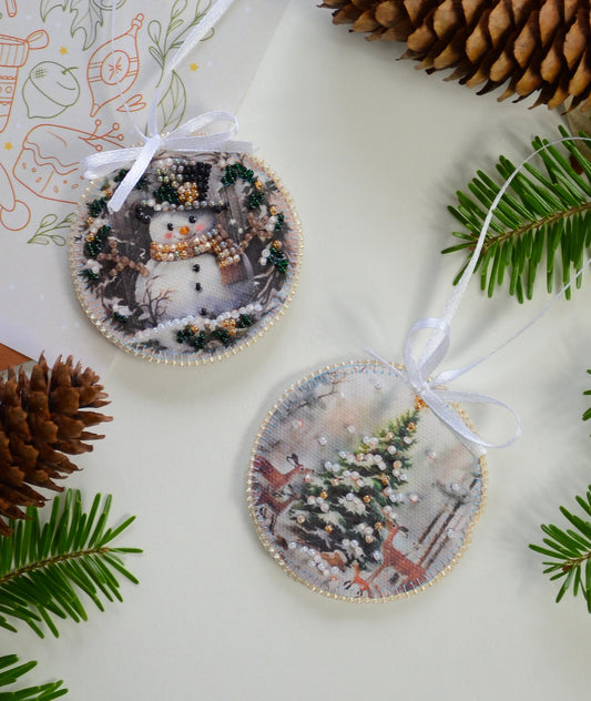 Bead Embroidery Kit Decoration - Winter guest ABT-031-0