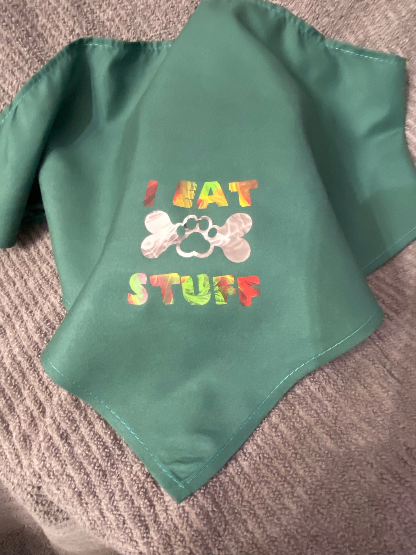 Dog Bandana - I Eat Stuff for Fun Pet Style-1