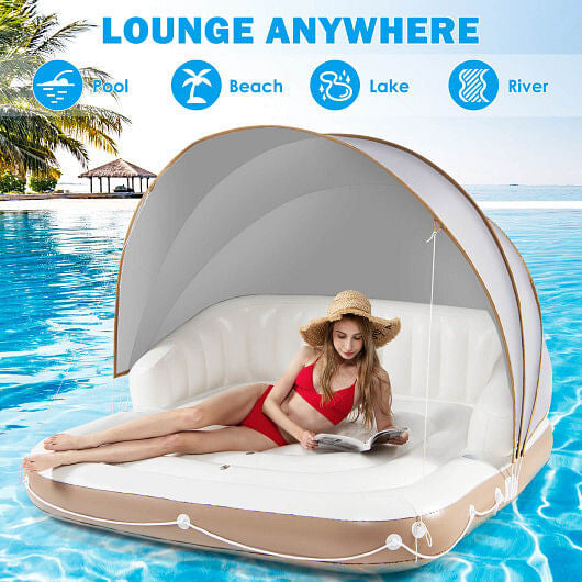 Inflatable Pool Float Lounge Swimming Raft-3