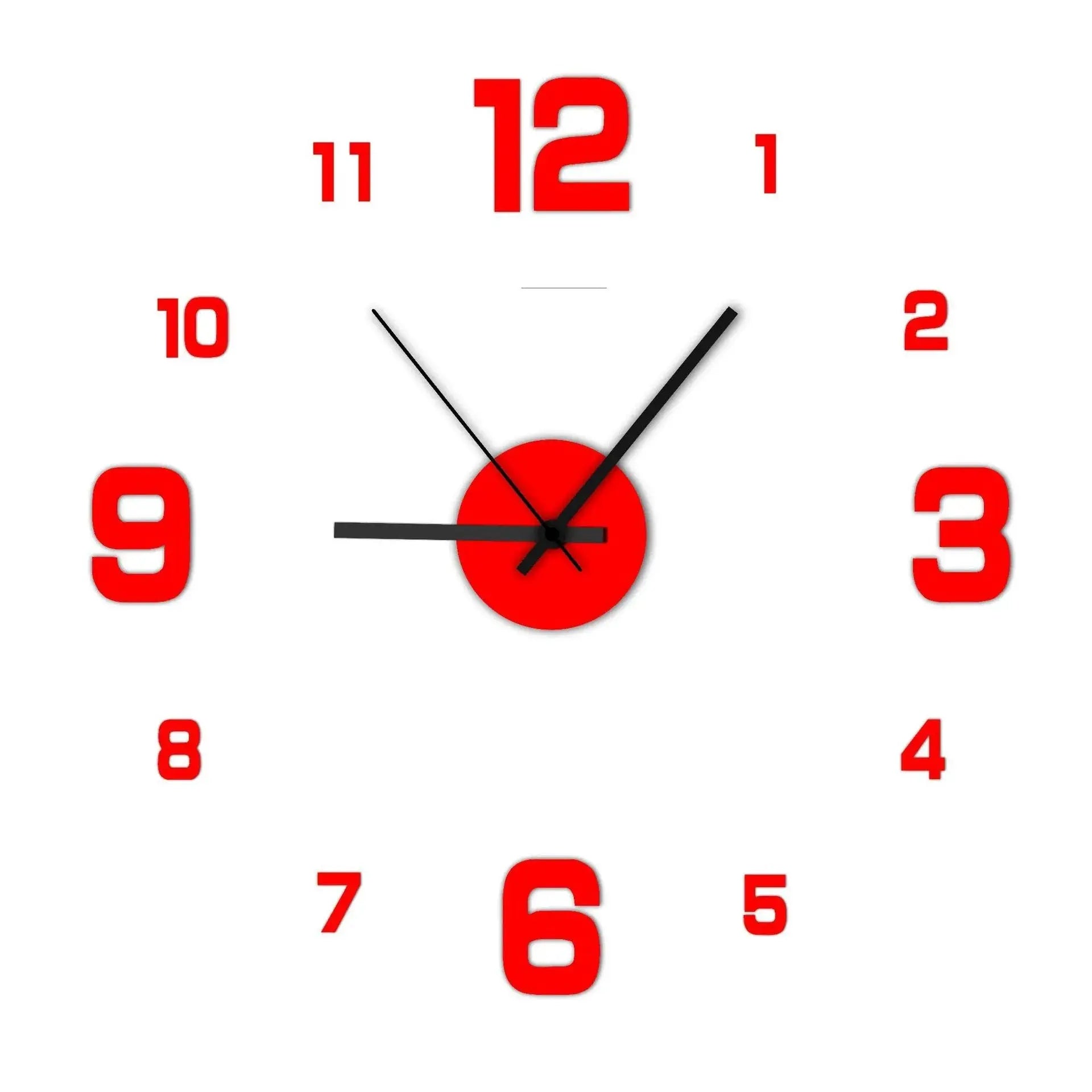 Creative Frameless DIY Wall Clock Wall Decal Home Silent Clock Living Room Office-5