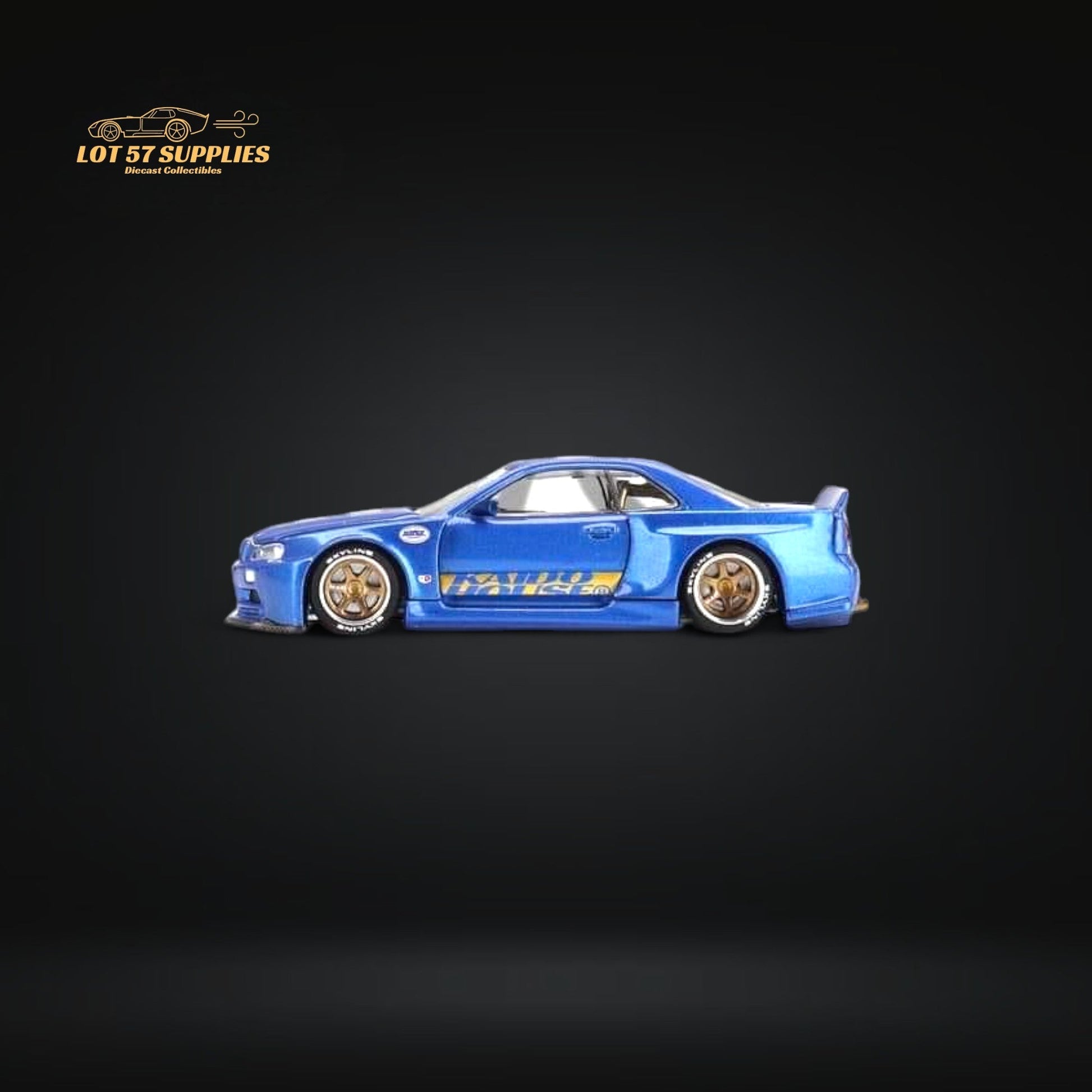(Pre-Order) Mini GT x Kaido House Nissan Skyline GT-R R34 V2 SHINJUKU BLUE 1:64 KHMG158-2