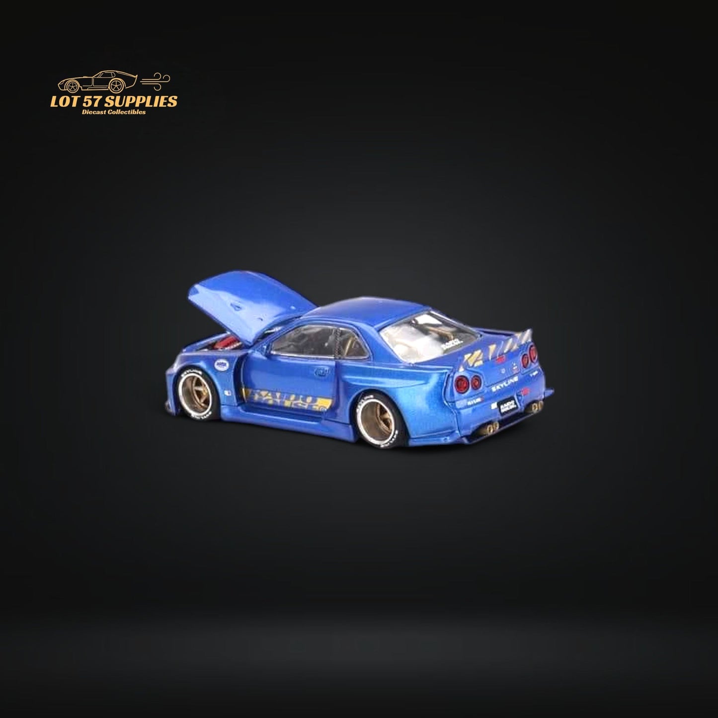 (Pre-Order) Mini GT x Kaido House Nissan Skyline GT-R R34 V2 SHINJUKU BLUE 1:64 KHMG158-3