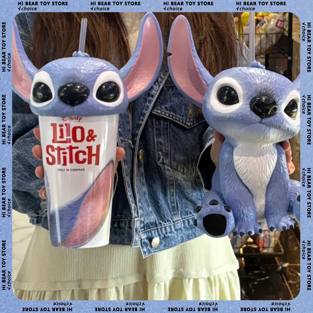 Lilo & Stitch Movie Stitch Cup Tumbler Popcorn Bucket Exclusive Cinema Collectible Decoration Model Christmas Fans Toys Gifts