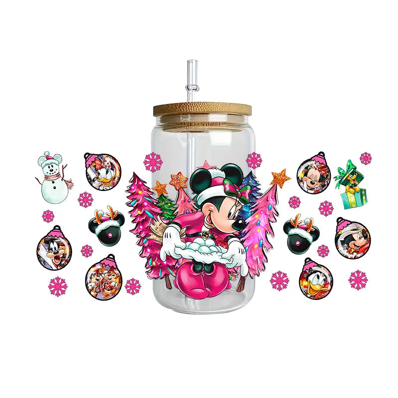 Disney Mickey Mouse Easy peel waterproof DIY Decals 3D transfers uvdtf crystal stickers 16oz uv dtf tumbler cup wraps sticker