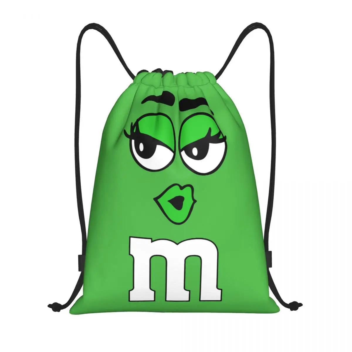Candy M&M's Chocolate Meme Drawstring Backpack Sports Gym Sackpack String Bags for Hiking