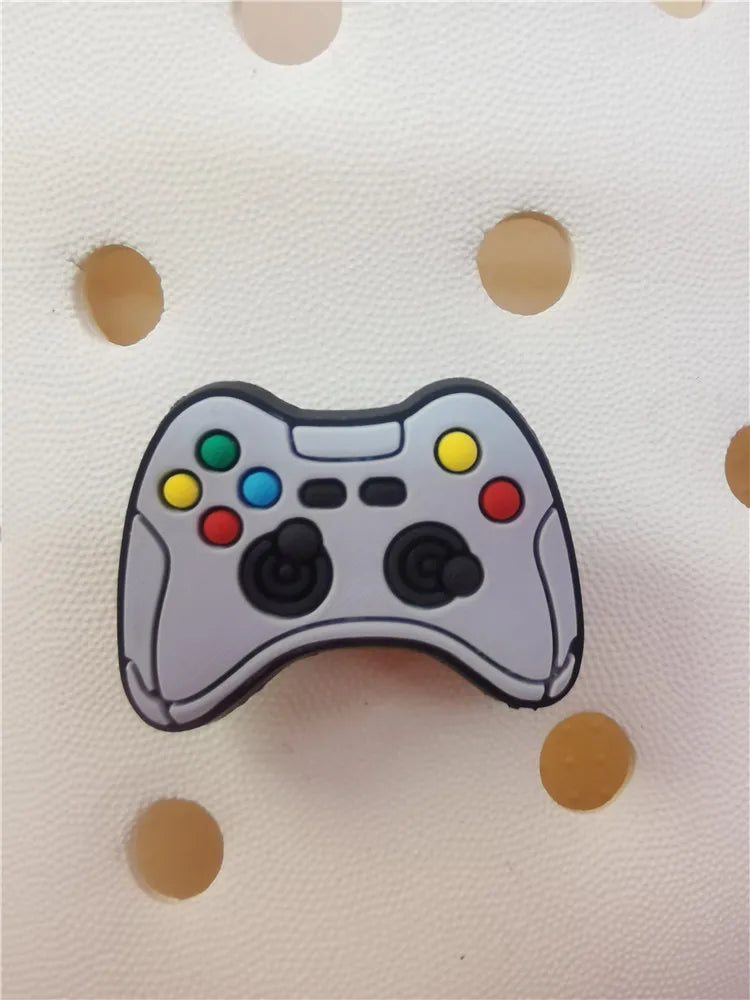 Design Game Style Shoe Charms PVC Buckle Decorations Clog Ornaments Diy Accessories Fit Women Sandals Adult Kid Party Decor Gift
