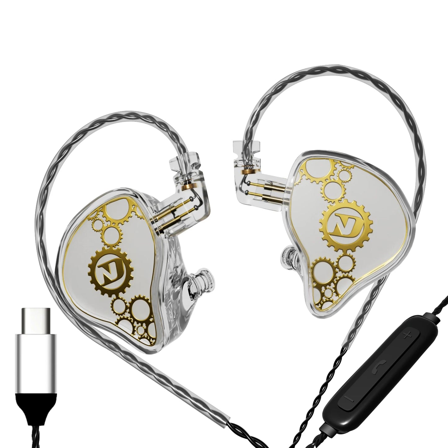 ND Venus-HiFi wired in-ear headphones stereo noise reduction bass HIFI cable music sports microphone speaker accessory adapter