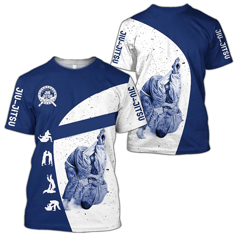 3D Karate Print T Shirt Martial Art Wushu Graphic T-shirts For Men Kid Fashion Streetwear Short Sleeves Sports Gym Clothing Tops