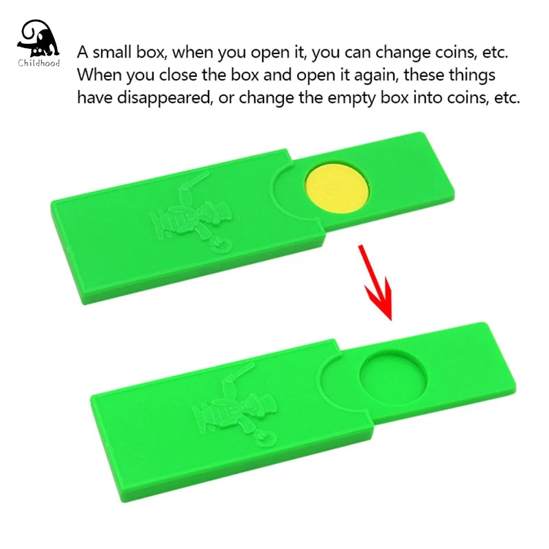 Easy Magic Tricks Coin Disappearing Box Magic Props Children Magic Toy Kids Magic Cool Kid Toys Amazing Funny Game Magic Toys