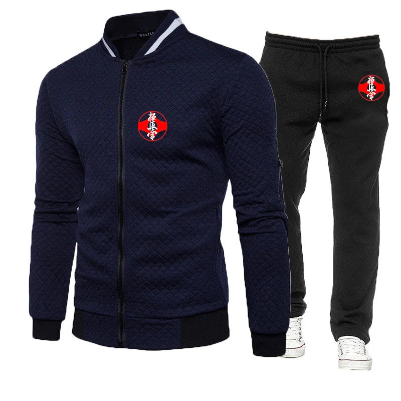 Kyokushin Karate 2023 Men's New Long Sleeve Cotton Zipper Hoodies Harajuku Popular Tracksuit Sweatshirts+Pants Two Pieces Suits