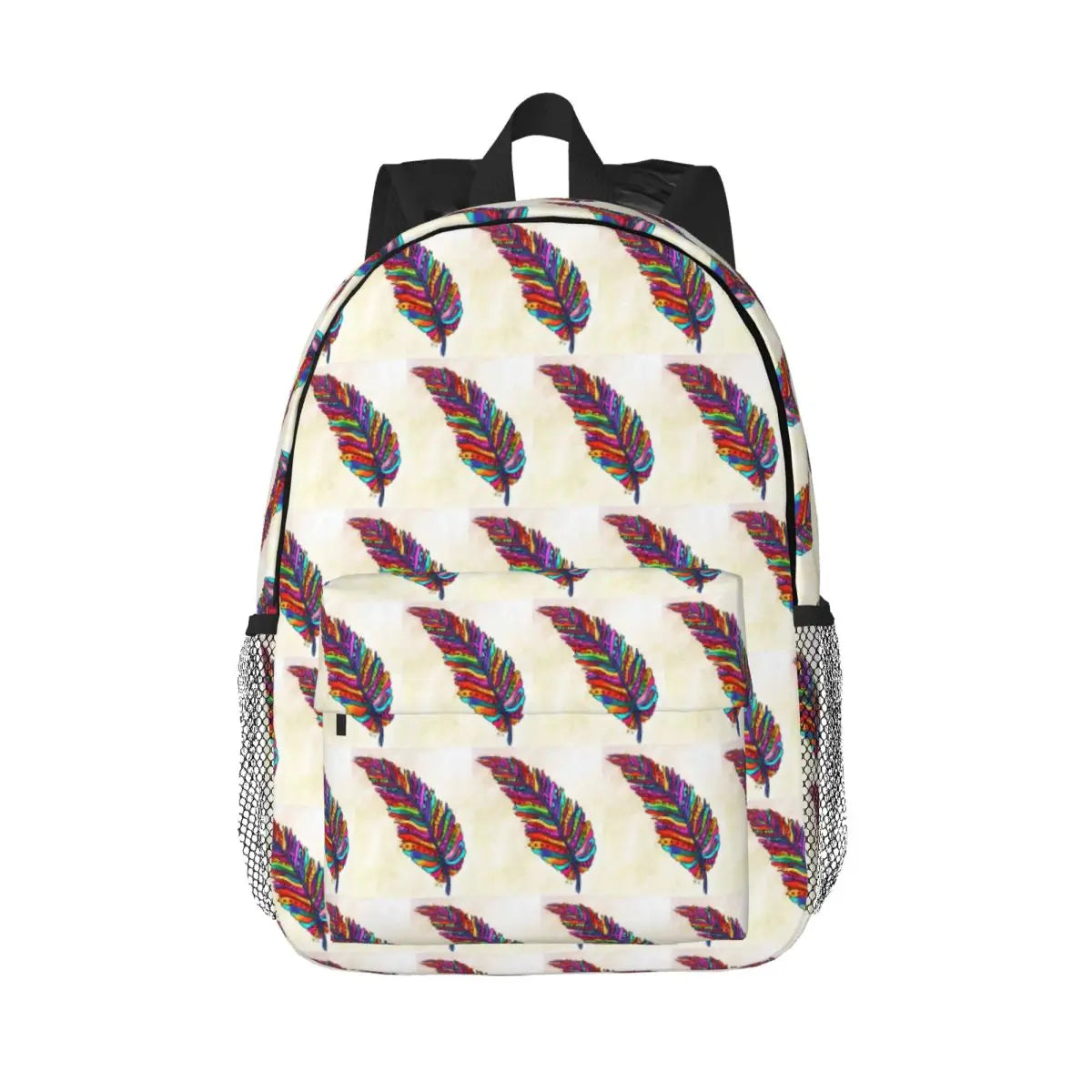 Pastel Puffs Feathers Backpack Hot Sale Daypack Large Capacity Boy Girls BookBag Shoulder Bags for Men Women Children School Bag