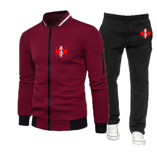 Kyokushin Karate 2023 Men's New Long Sleeve Cotton Zipper Hoodies Harajuku Popular Tracksuit Sweatshirts+Pants Two Pieces Suits