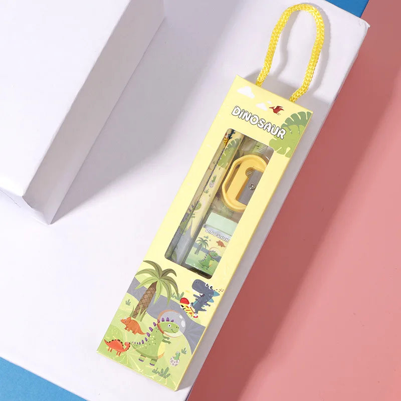 6pcs Christmas Gifts Kids Stationery set Party Favor Pencil Eraser Note Book Xmas Back To School Goodie Bag Carnival Supplies