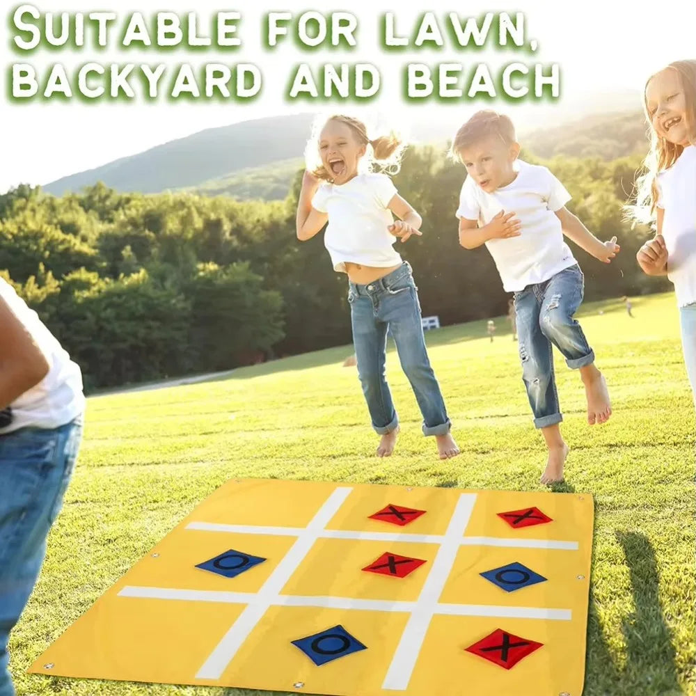 Lightweight Bean Bag Throwing Game Kids Giant-Tic-Tac-Toe Game Funny Kids Throwing Game Set Portable