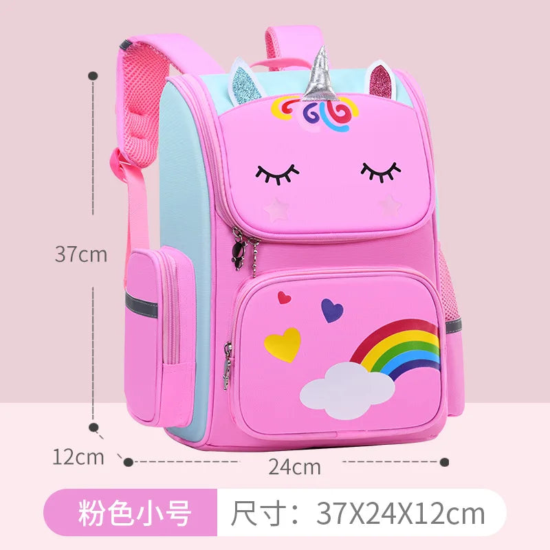 Horse Kids Backpack Waterproof Rainbow Eyes School Bag for Girls Teen Travel Outdoor Camping Picnic Bookbag Children