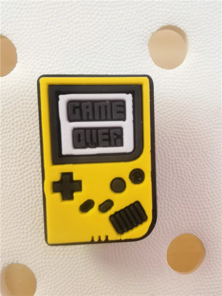 Design Game Style Shoe Charms PVC Buckle Decorations Clog Ornaments Diy Accessories Fit Women Sandals Adult Kid Party Decor Gift