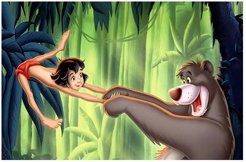 MINISO The Jungle Book Backdrop Mowgli Kids Girls Diamond Painting Mosaic Cross Stitch Kit Home Decor 5D DIY Art Collection