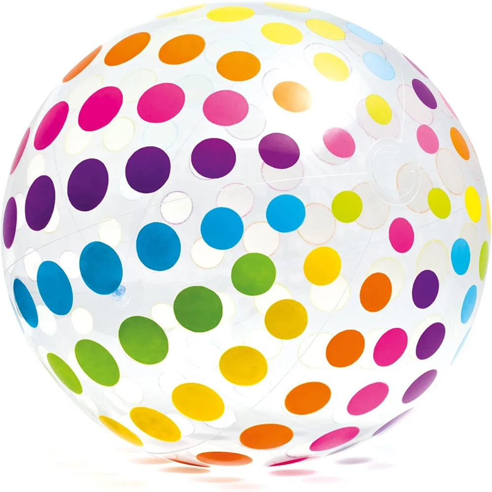 Inflatable Beach Ball 40CM Colorful Jumbo Pool Toys Balls Clear Swimming Pool Water Beach Toys Outdoor Summer Party Favors
