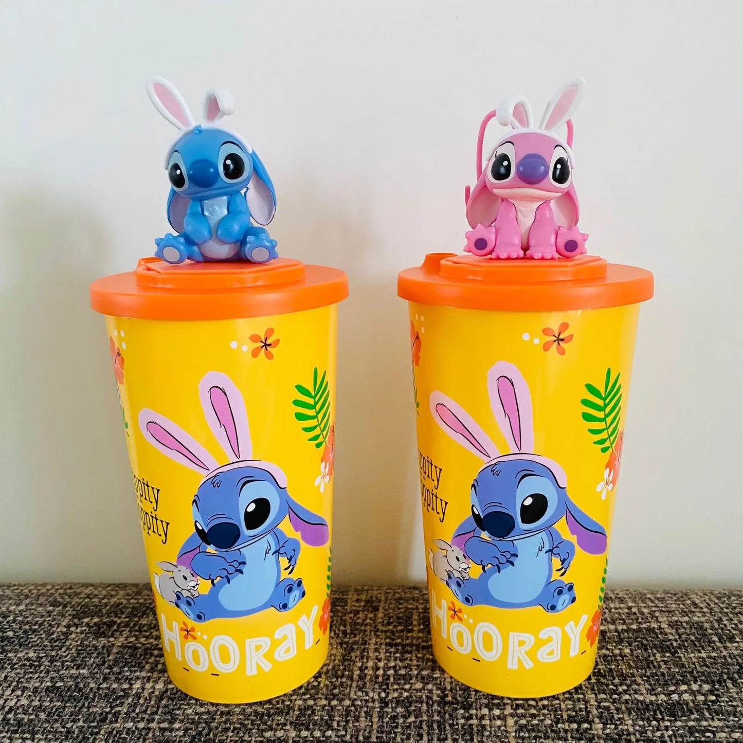 Lilo & Stitch Movie Stitch Cup Tumbler Popcorn Bucket Exclusive Cinema Collectible Decoration Model Christmas Fans Toys Gifts