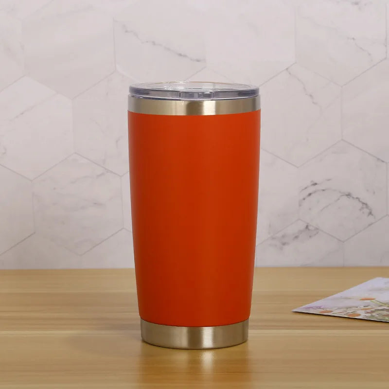20oz Insulated Tumbler With Lids, Stainless Steel Double Vacuum Coffee Tumbler Cup, Durable Personalized Name Logo Coffee Cups