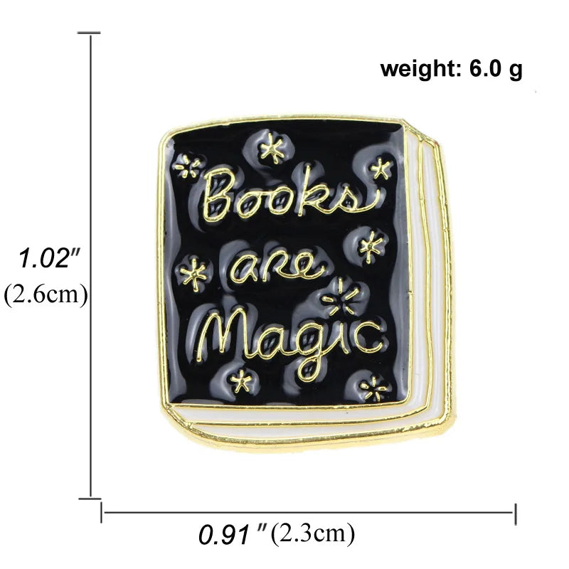Brooches Bag Clothes Lapel Pin Animal Reading Badge Puppy Jewelry Gift for Kids Friend I Love Books Enamel Pin Custom Dog Cat