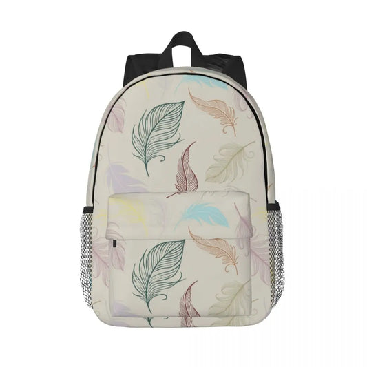 Pastel Puffs Feathers Backpack Hot Sale Daypack Large Capacity Boy Girls BookBag Shoulder Bags for Men Women Children School Bag
