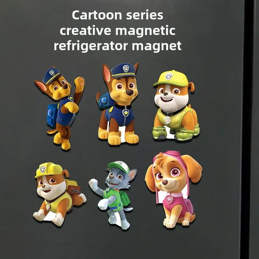 9PCS Paw Patrol Chase Refrigerator Magnets Kawaii Cartoon Cute Home Decorative Big Fridge Magnet Personalized Whiteboard Gadget