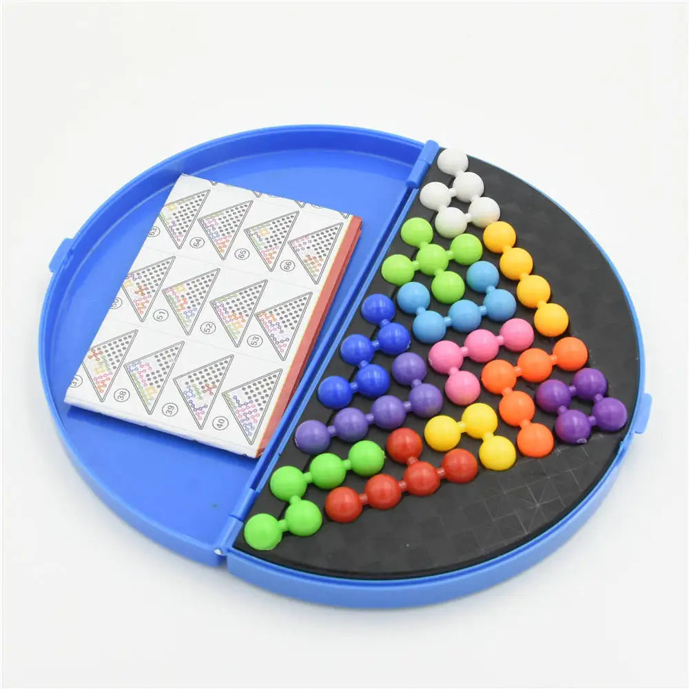 180 Challenges IQ 3D Puzzle Board Game Classic Pyramid Plate Pearl Logical Mind For Children Pyramid Beads Montessori Toys Gifts