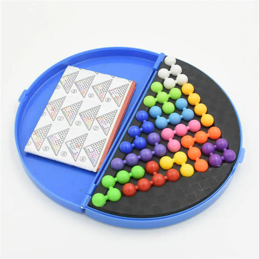 180 Challenges IQ 3D Puzzle Board Game Classic Pyramid Plate Pearl Logical Mind For Children Pyramid Beads Montessori Toys Gifts
