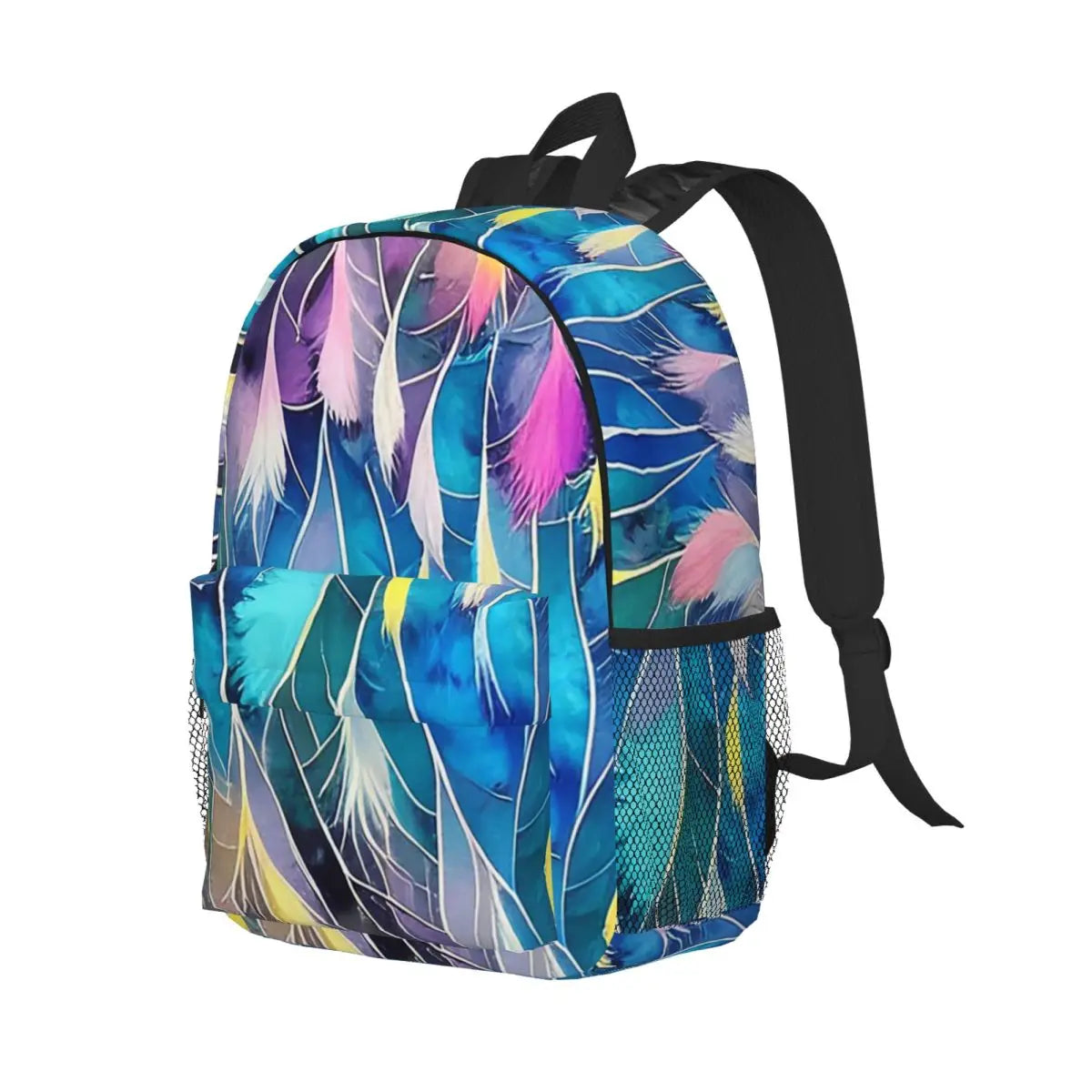 Pastel Puffs Feathers Backpack Hot Sale Daypack Large Capacity Boy Girls BookBag Shoulder Bags for Men Women Children School Bag