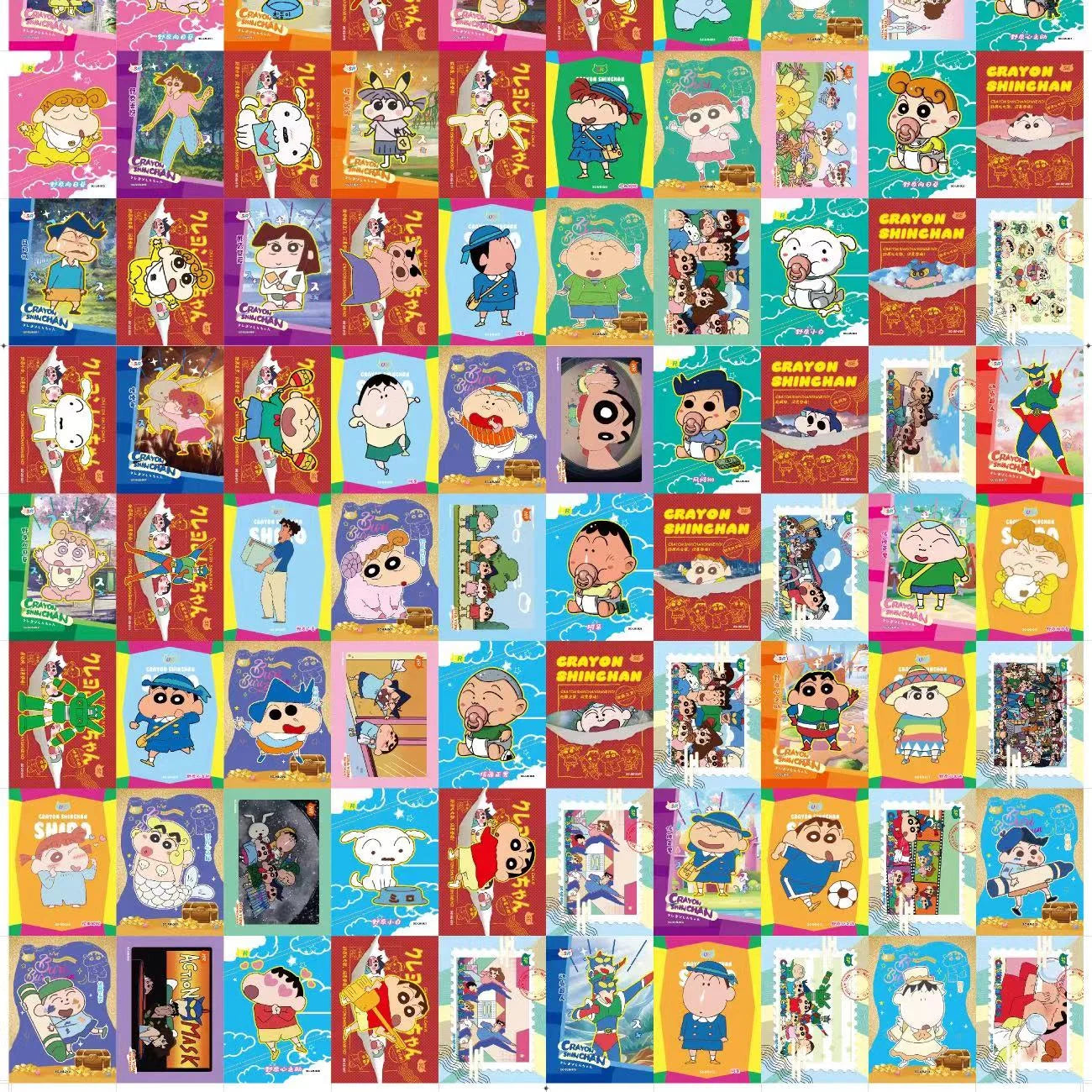 Crayon Shin-Chan Figure Card Laser Card Peripherals Kids Party Kawaii Cartoon Card Toys Team Sports Cute Games Card Toys Gifts