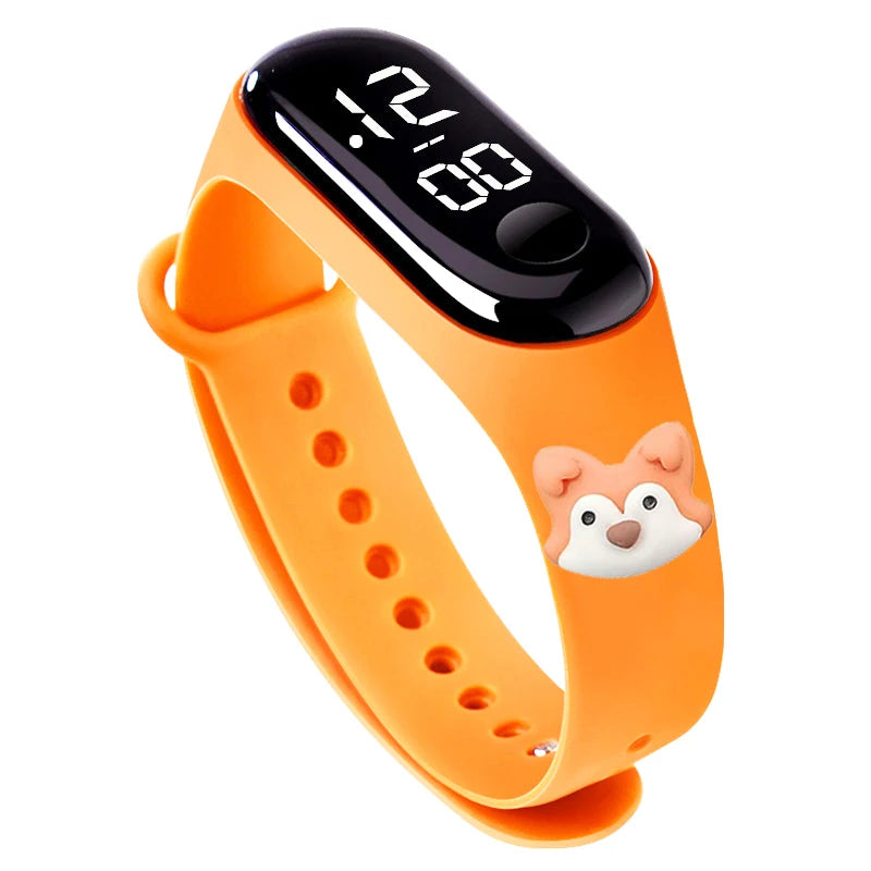 Fashion Sports Watch for Kids Children Waterproof Led Digital Watch Silicone Teen Boys Girls Cartoon Smart Touch Watch Toy