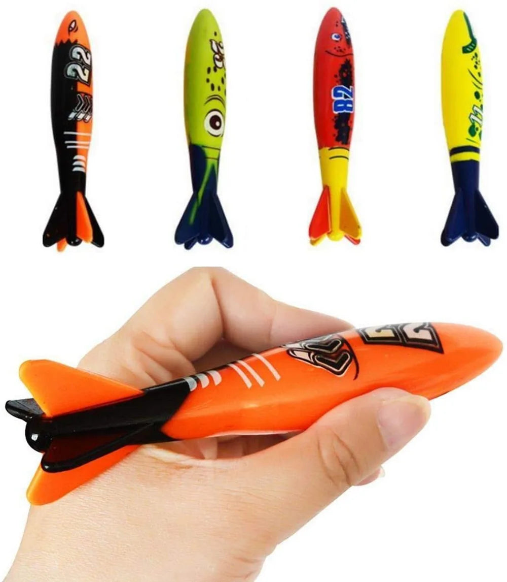 Summer Diving Toys Torpedos Octopus Diving Fish Ring Swimming Pool Water Games Training Gift Set Toys For kids