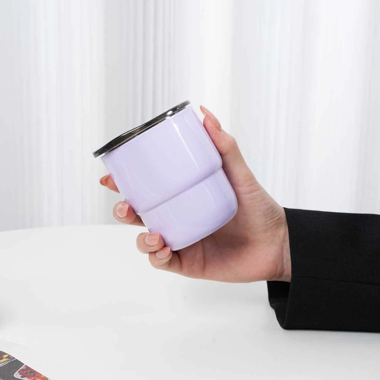 304 Stainless Steel Vacuum Tumbler, Portable Travel Mug for Hot & Cold Beverages - 255ml Travel, Coffee, Party Cup in 16 Colors